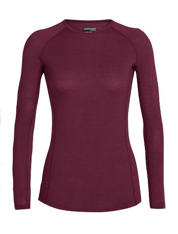 Icebreaker BodyfitZone™ Merino 150 Zone Long Sleeve Crewe Thermal Top Naisten Base Layers Pinkki | FI 1886AHKP